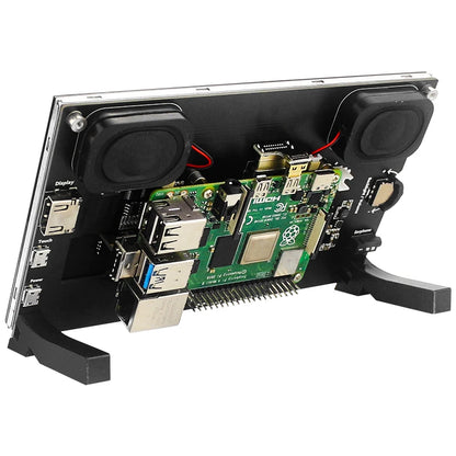 7 Inch Portable IPS Touch Screen Display – 1024x600 Monitor with Optional Speakers for Raspberry Pi 5/4B/3B+, Laptop, PC