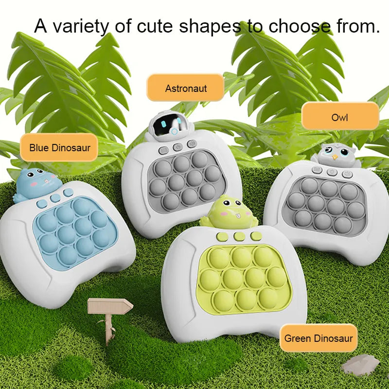 Electronic Pop Light-Up Bubble Game Handle Toy - LED Anti-Stress Fidget Toy for Fun and Stress Relief