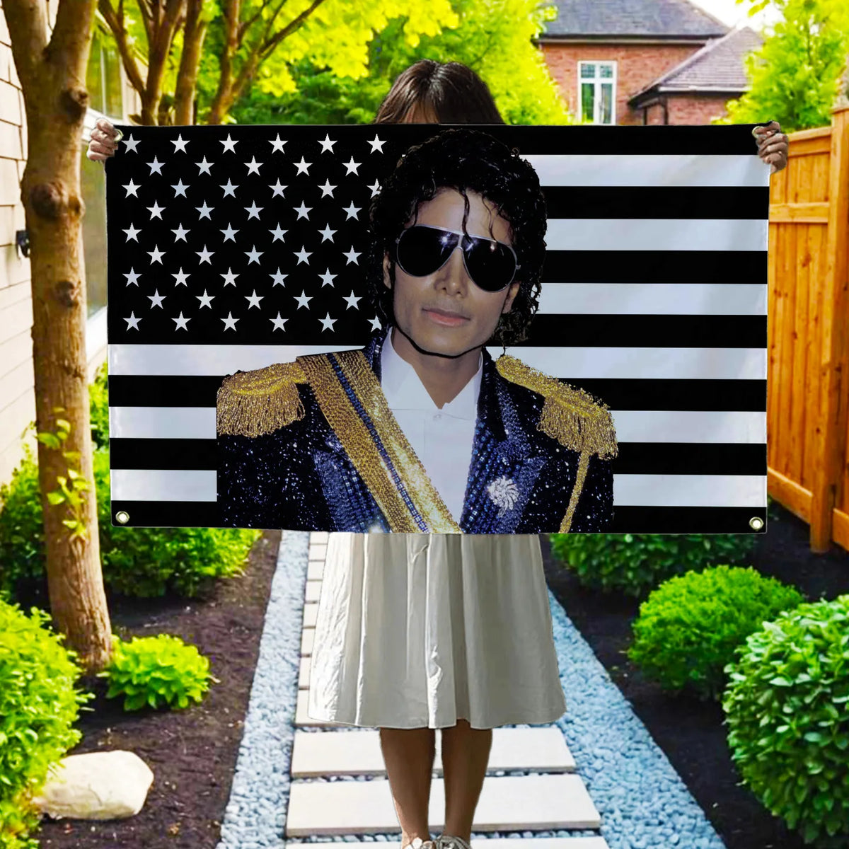 Michael Jackson Black Flag Tapestry - Decorative Wall Hanging for Bedroom, Garage & Home Decor
