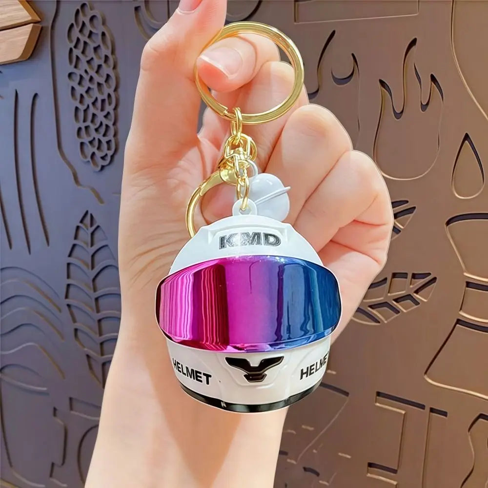 Cool Light-Up Helmet Keychain - Mini LED Night Light Pendant & Multifunctional Bag Charm