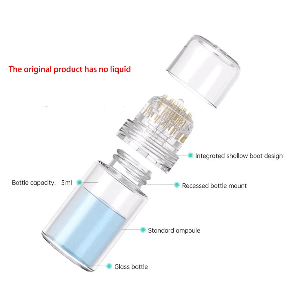 20-Pin Titanium Derma Stamp - 0.25mm Microneedling Tool for Face, Hair, Beard & Skin Care