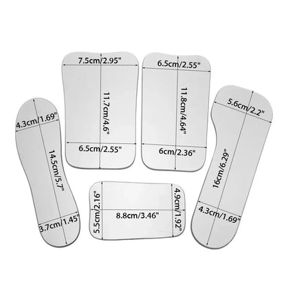 PIORPOY 5Pcs/Set Dental Orthodontic Mirror – Double-Sided Intraoral Photo Reflectors, Dental Tools for Dentistry