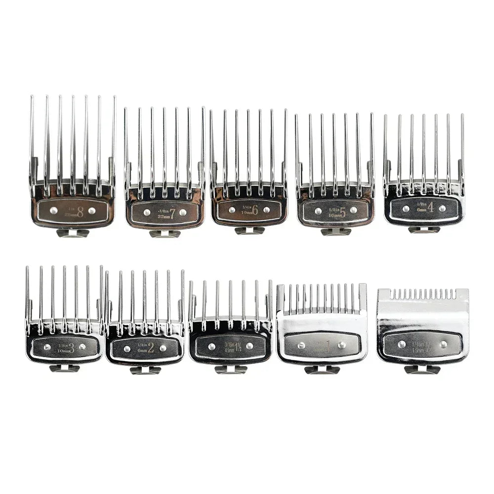 8/10PC Universal Hair Clipper Guard Set – Professional Limit Guide Combs for Wahl Trimmers & Barber Accessories