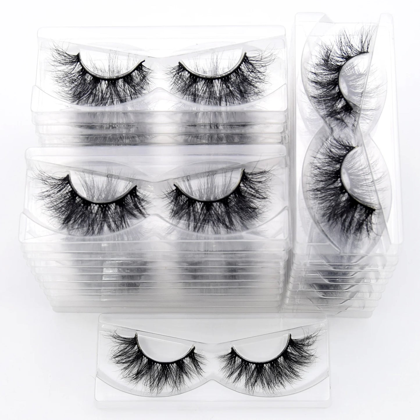 Visofree 3D Mink Eyelashes – 30/40/100 Pairs Handmade Full Strip Lashes with Tray, Cruelty-Free False Lashes for Makeup