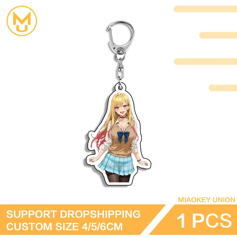 Kitagawa Marin Acrylic Keychain - Double-Sided Transparent Anime Character Jewelry