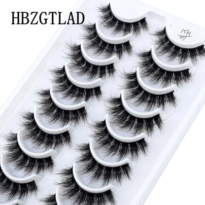 HBZGTLAD 10 Pairs 3D Faux Mink False Eyelashes – Natural Long Look Short Mink Lash Extensions for Makeup & Beauty