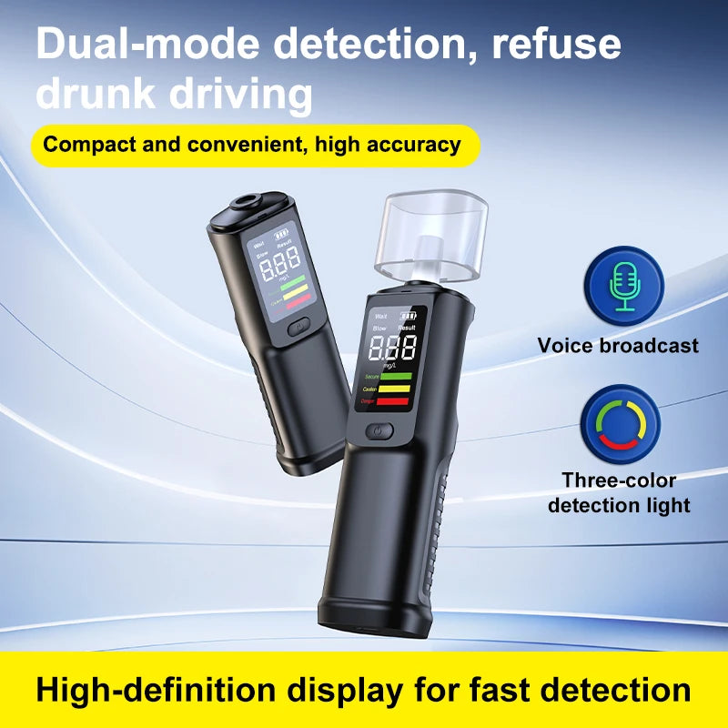 Portable Non-Contact Breathalyzer – Automatic Alcohol Tester with Voice Broadcast and LED Display for Personal Use