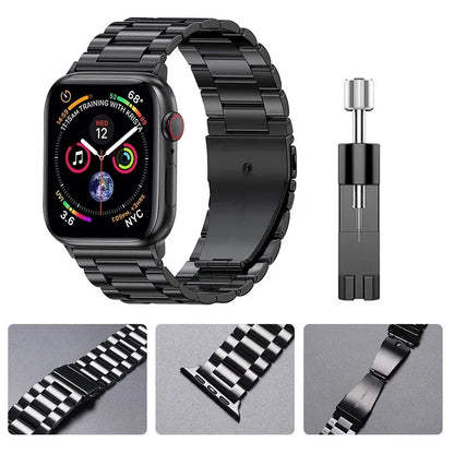 Stainless Steel Strap for Apple Watch – Metal Band Bracelet for 38-49mm, Compatible with iWatch Series 10-4, Ultra 2 & More