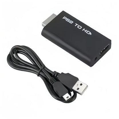 PS2 to HDMI Converter Adapter – 1080P Full HD with 3.5mm Audio, Supports All PS2 Display Modes