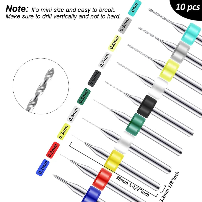 Micro Mini Pin Vise Hand Drill Set – Precision Twist Bit Rotary Tool for DIY Crafts, Jewelry, Resin & PCB Work
