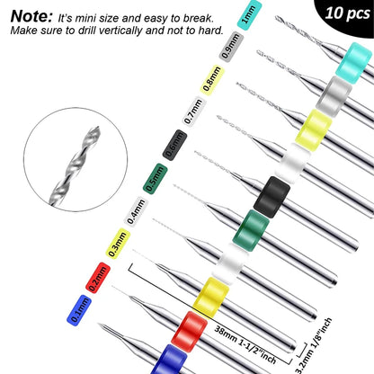 Micro Mini Pin Vise Hand Drill Set – Precision Twist Bit Rotary Tool for DIY Crafts, Jewelry, Resin & PCB Work