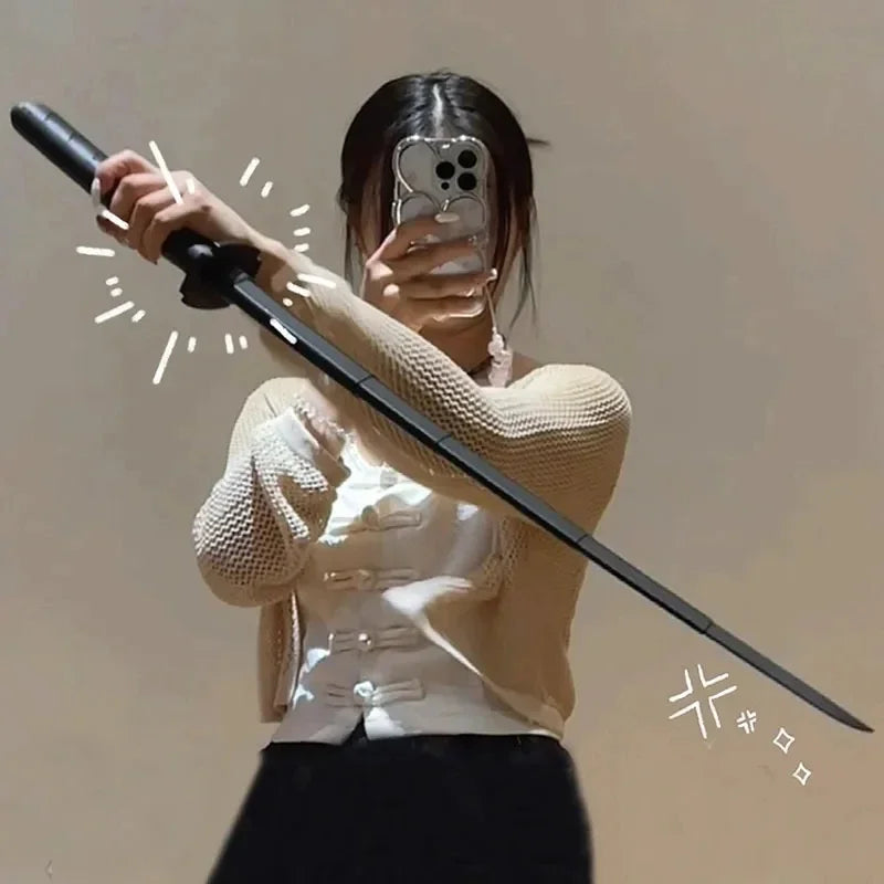 3D Printed Telescopic Samurai Toy — Gravity Straight Out Katana Stress Relief, Stretchable Cosplay Prop, Creative Folding Sword Gift