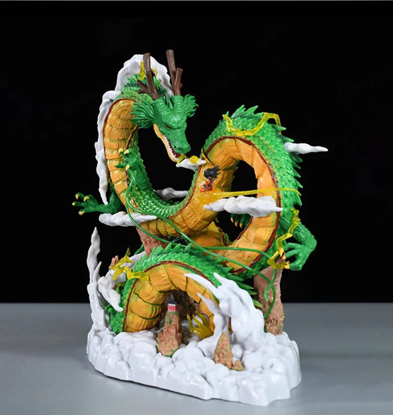 24cm Dragon Ball Anime Figure — Goku & Shenron PVC Statue for Collection & Room Decor