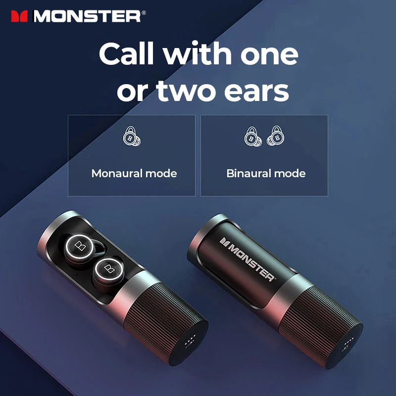Monster Clarity 101 AirLinks TWS Earbuds | ENC Noise-Cancelling Waterproof Bluetooth Headphones