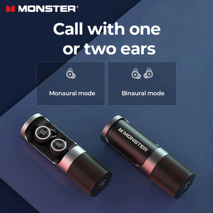 Monster Clarity 101 AirLinks TWS Earbuds | ENC Noise-Cancelling Waterproof Bluetooth Headphones