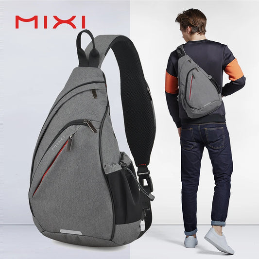 Mixi Men’s One Shoulder Backpack - Women’s Sling Bag, Crossbody with USB, Versatile for Cycling, Sports, Travel, and School
