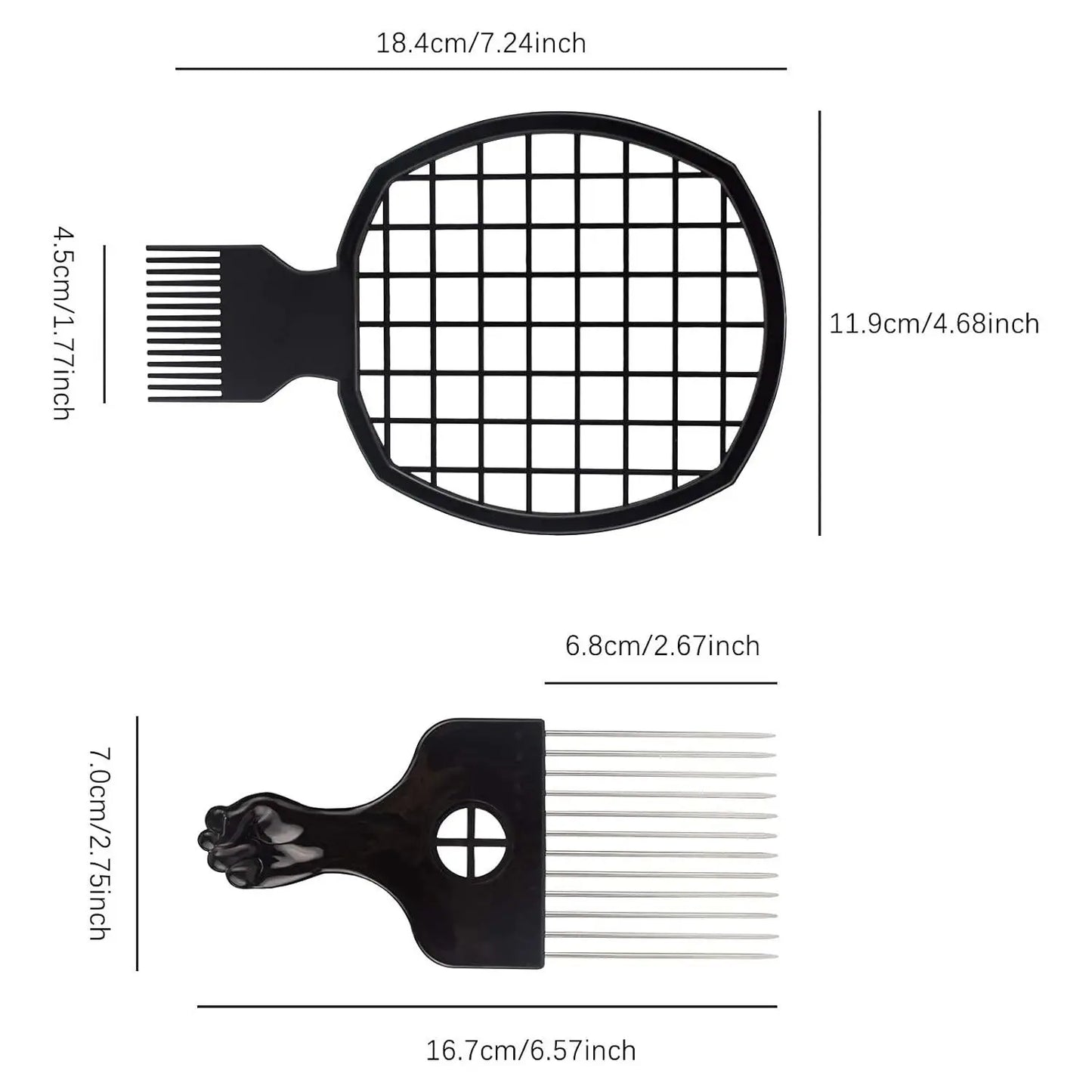 Men's Barber Hair Braider Set – Twist Sponge Gloves & Fork Comb for African Hair Styling & Salon Tools