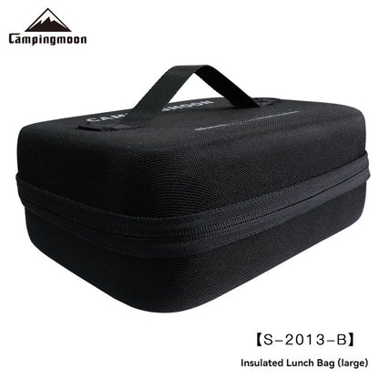 CAMPINGMOON Insulated Lunch Bag - Square EVA Impact-Resistant Outdoor Picnic Bento Storage Bag