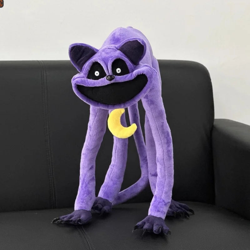 Smiling Animal Anime Plush Toy – Horror Cat Doll, Soft Cartoon Plush for Festival Decoration & Gift