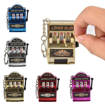 Fruit Slot Machine Keychain – Lucky Charm Mini Casino Pendant Bag Charm, Novelty Gift for Kids & Adults