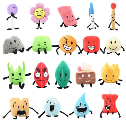 30-Style Battle for Dream Island Plush Toys – Clock, Button, Waffle Ball, Electric Fan, Pillow Doll for Kids Gift