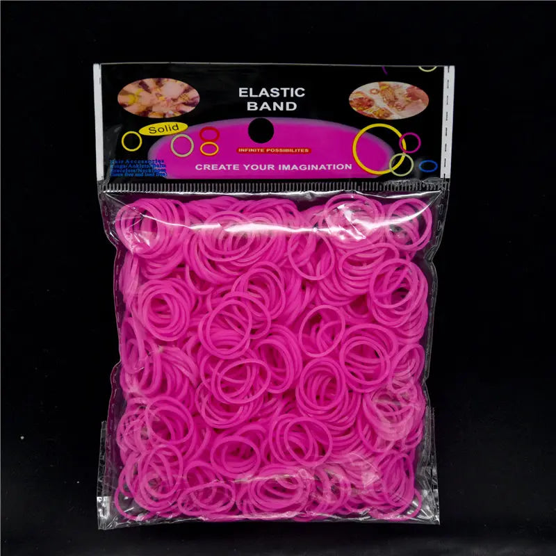 600 Colorful Rubber Loom Bands – DIY Elastic Bracelet Kit for Kids & Women Crafting