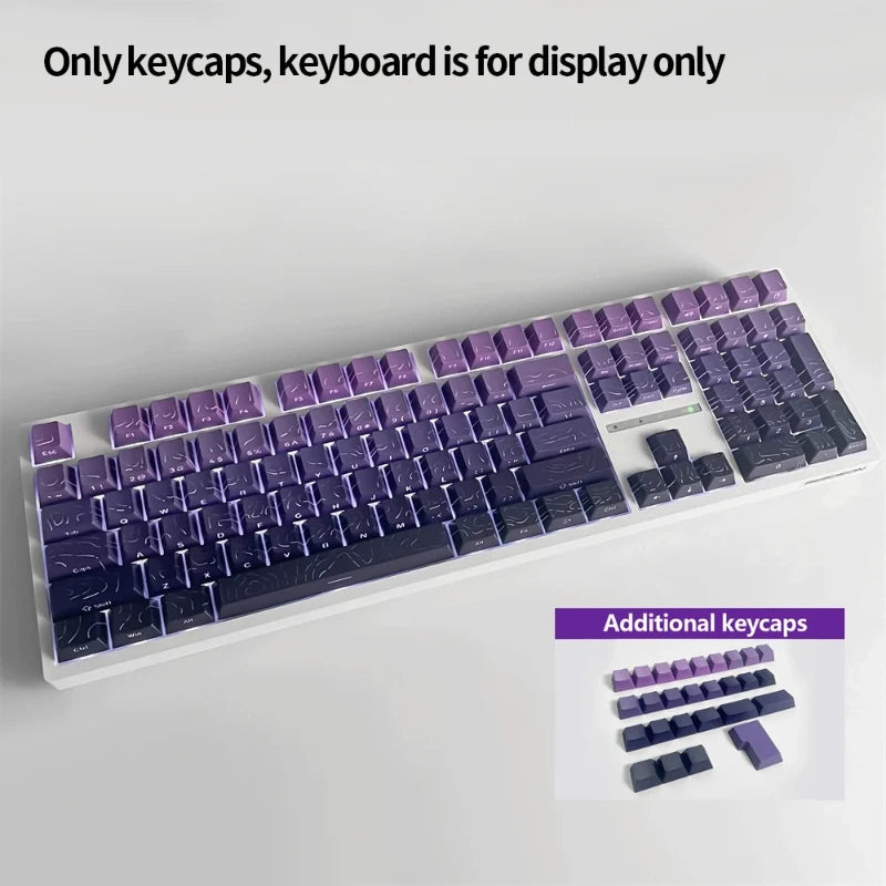 Contour 4.0 Side-Engraved PBT Translucent 97-Key Mechanical Keyboard Keycaps – White Gaming Keycap Set for Magnetic Switch F75 GMK87