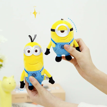 Cartoon Anime Minions Plush Keychain – Stuffed Animal Bag Hanging Toy, Perfect Gift for Kids