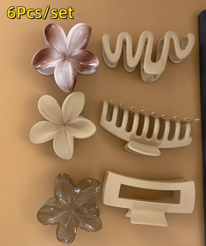 18Pcs Egg Flower Hair Clips | Gradient Candy Color Flowers, Shark Clips for Daily Ponytail Styling