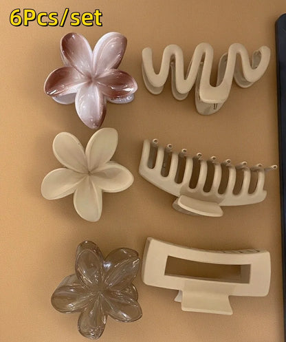18Pcs Egg Flower Hair Clips | Gradient Candy Color Flowers, Shark Clips for Daily Ponytail Styling