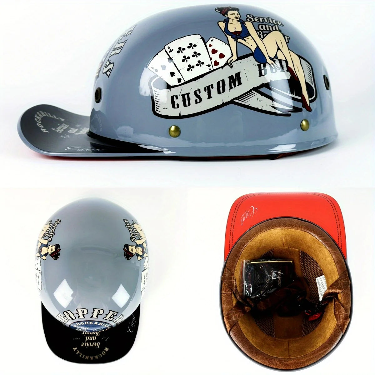 Retro Half Motorcycle Helmet – Universal Four Seasons Riding Helmet for Harley & Electric Vehicles