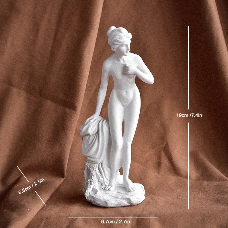 Aphrodite Greek Goddess Sculpture – Venus Figurine Human Body Art Ornament for Home, Office, and Living Room Decor