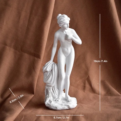 Aphrodite Greek Goddess Sculpture – Venus Figurine Human Body Art Ornament for Home, Office, and Living Room Decor
