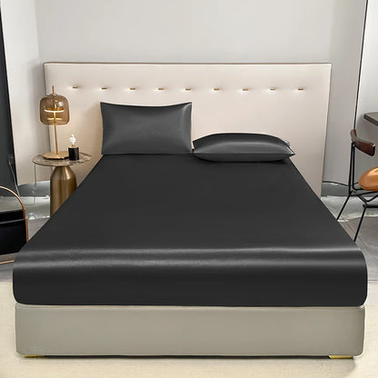 Waterproof Fitted Mattress Sheet - Anti-Slip Elastic Band Bed Cover with Adjustable Fit