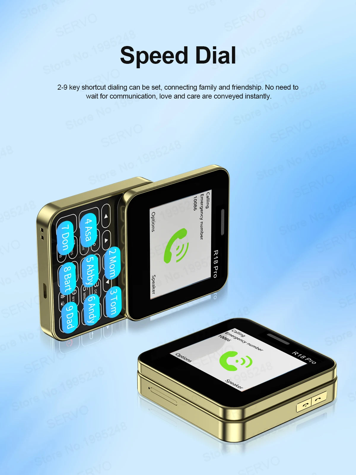 2024 NEW SERVO R18Pro Mini Mobile Phone – 2.4" Rotating Screen, Button Slider, Flashlight, Magic Voice, Dual SIM Standby