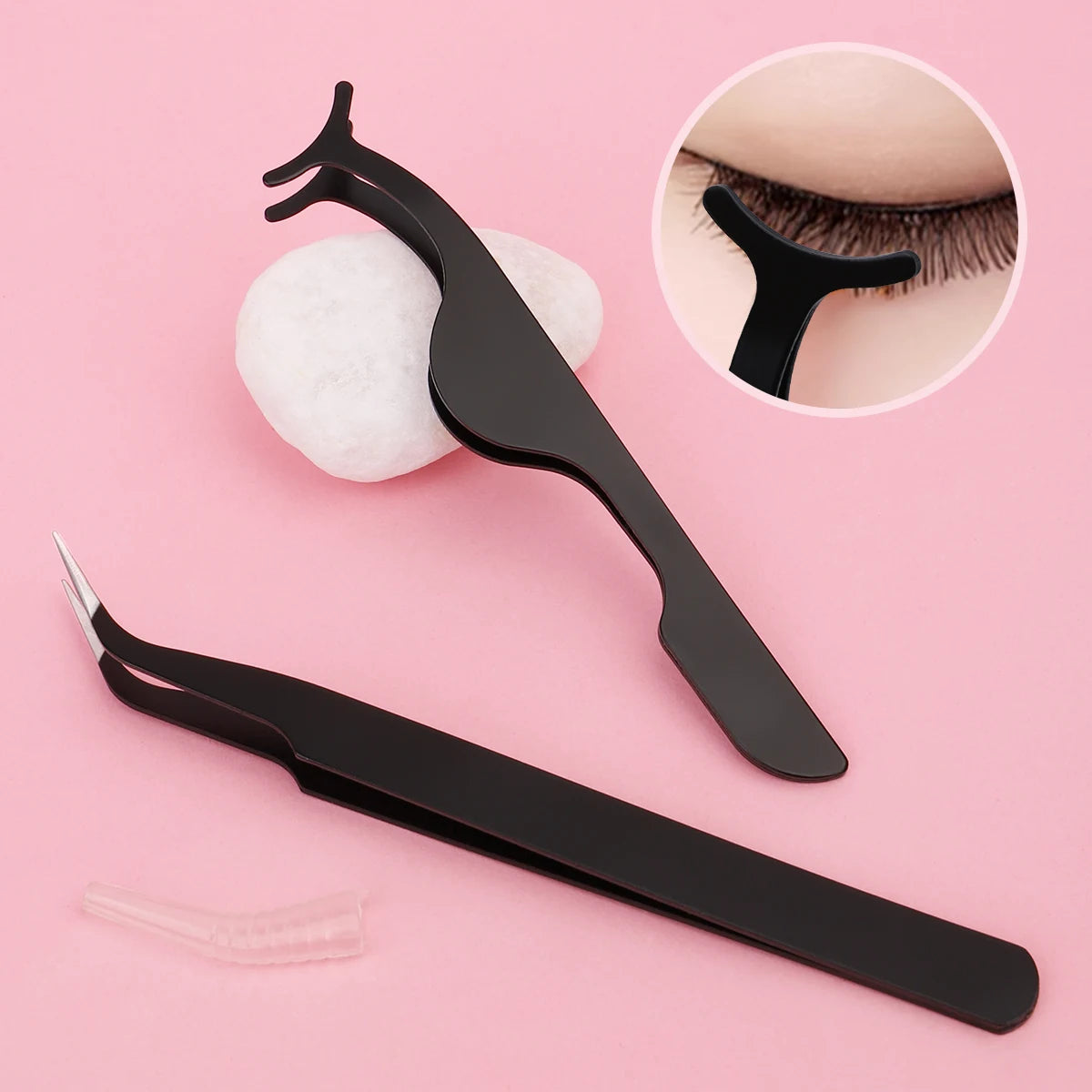 3PCS Eyelash Tool Set with Storage Box – Lash Applicator, Comb & Brush Kit for Eyelash Extension and Grooming