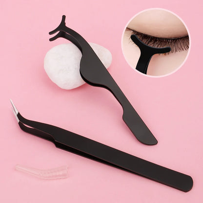 3PCS Eyelash Tool Set with Storage Box – Lash Applicator, Comb & Brush Kit for Eyelash Extension and Grooming