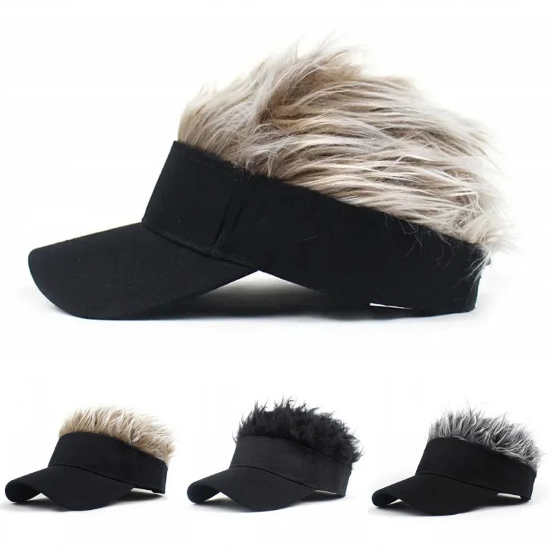 Spiked Wig Hat - Unisex Funny Hair Baseball Cap for Outdoor Sun Protection, Hip-Hop & Dance