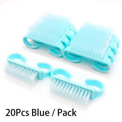 10/20/50/100pcs Nail Cleaning Brush Set - Handle Grip Fingernail Scrubber Tools for Men & Women Manicure Care