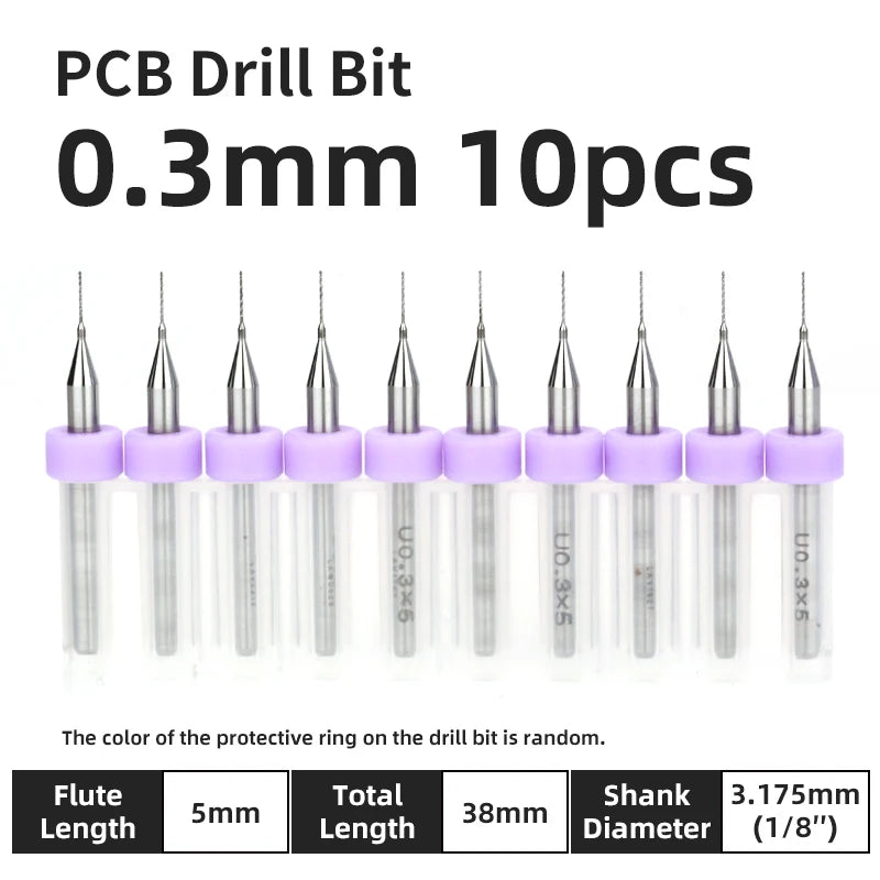 0.1–1.0mm Micro Carbide PCB Drill Bit Set – Tungsten Steel Bits for CNC, Wood & Circuit Board Precision Drilling