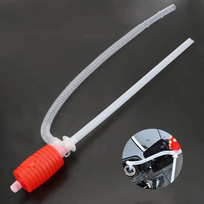 Manual Fuel Pump for Car & Truck - Gasoline, Diesel Transfer Siphon Pump with Funnel & Suction Cup