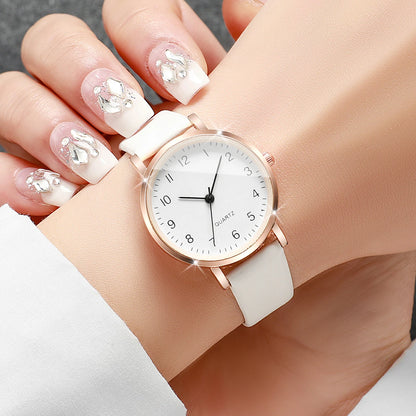 Women’s Small Dial Quartz Watch – Simple Leather Strap Ladies Wristwatch Gift