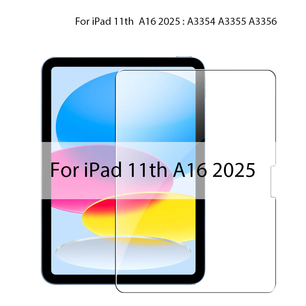 Tempered Glass Screen Protector for iPad — Compatible with iPad Pro, Air, Mini (6th–13th Gen, 11–12.9")