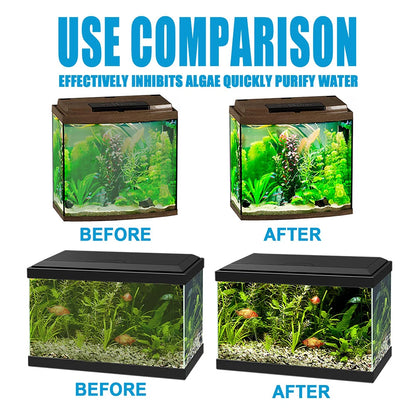 50g Algae & Moss Remover for Fish Tank, Pond, Aquarium – Green Algae & Bactericidal Removal, Improves Water Clarity