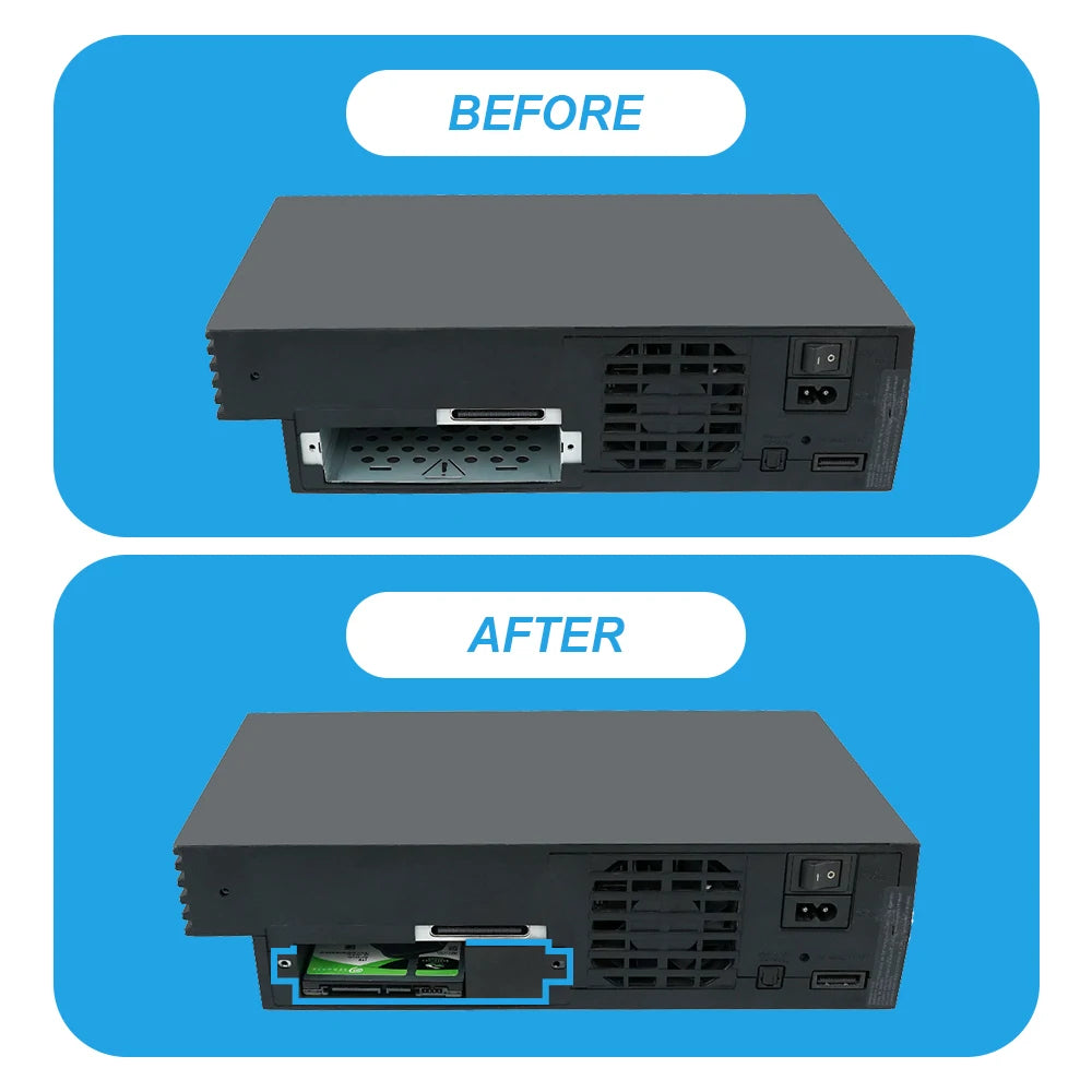 New ABS 2.5-Inch HDD/SSD Bracket with Screws for PS2 Fat – Fits SCPH-30000 & SCPH-50000 Consoles