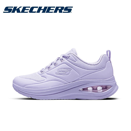 Skechers Women's Running Shoes - Leather Lace-Up Outdoor Sneakers, Anti-Skid Sports Tennis & Lightweight Walking Shoes