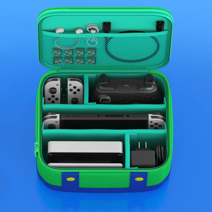 Large Storage Case for Nintendo Switch OLED — Portable Carrying Bag for Console, Pro Controller & Switch/Switch Lite Accessories