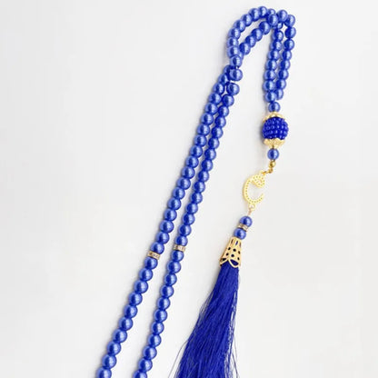 6mm 99pcs Glass Pearl Rosary Beads Bracelet – Turkish Style Islamic Muslim Prayer Tassel Jewelry for Women Gift Accessories