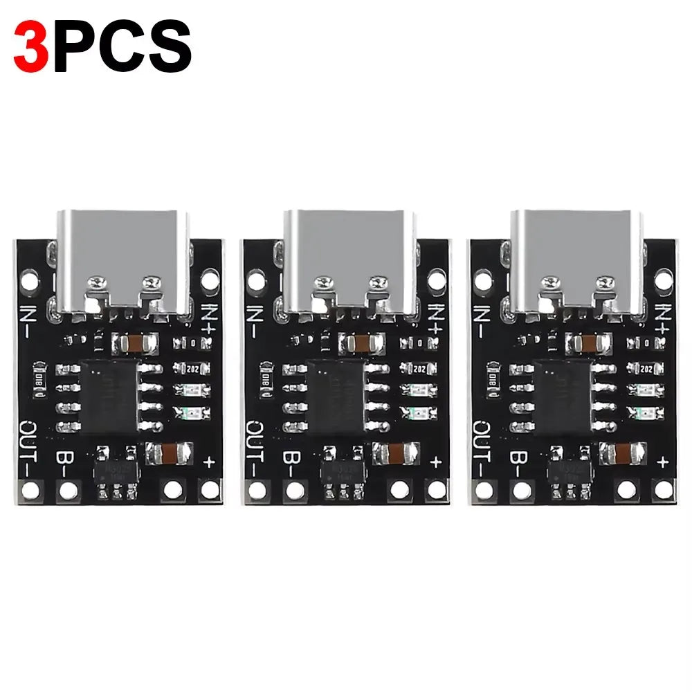 TP4056 3.7V Lithium Battery Charging Board - Type-C USB Li-ion Charger Module with Protection Circuit