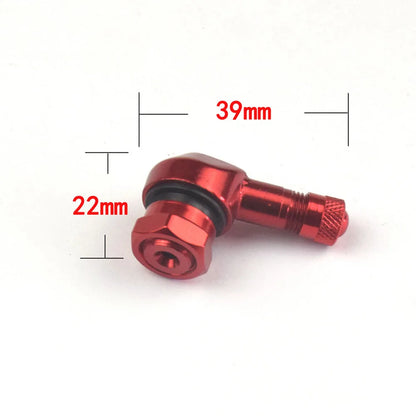 Universal Motorcycle Tire Valve Stem Caps - 90° CNC Aluminum Air Tire Cover, 17mm Tubeless Valve Stems in 10 Colors